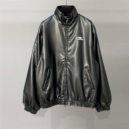 Balenciaga Leather Tracksuit Jacket "Taxi"