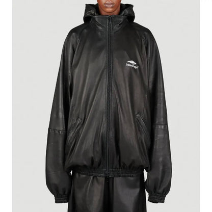 Balenciaga Leather Tracksuit Jacket "Taxi"