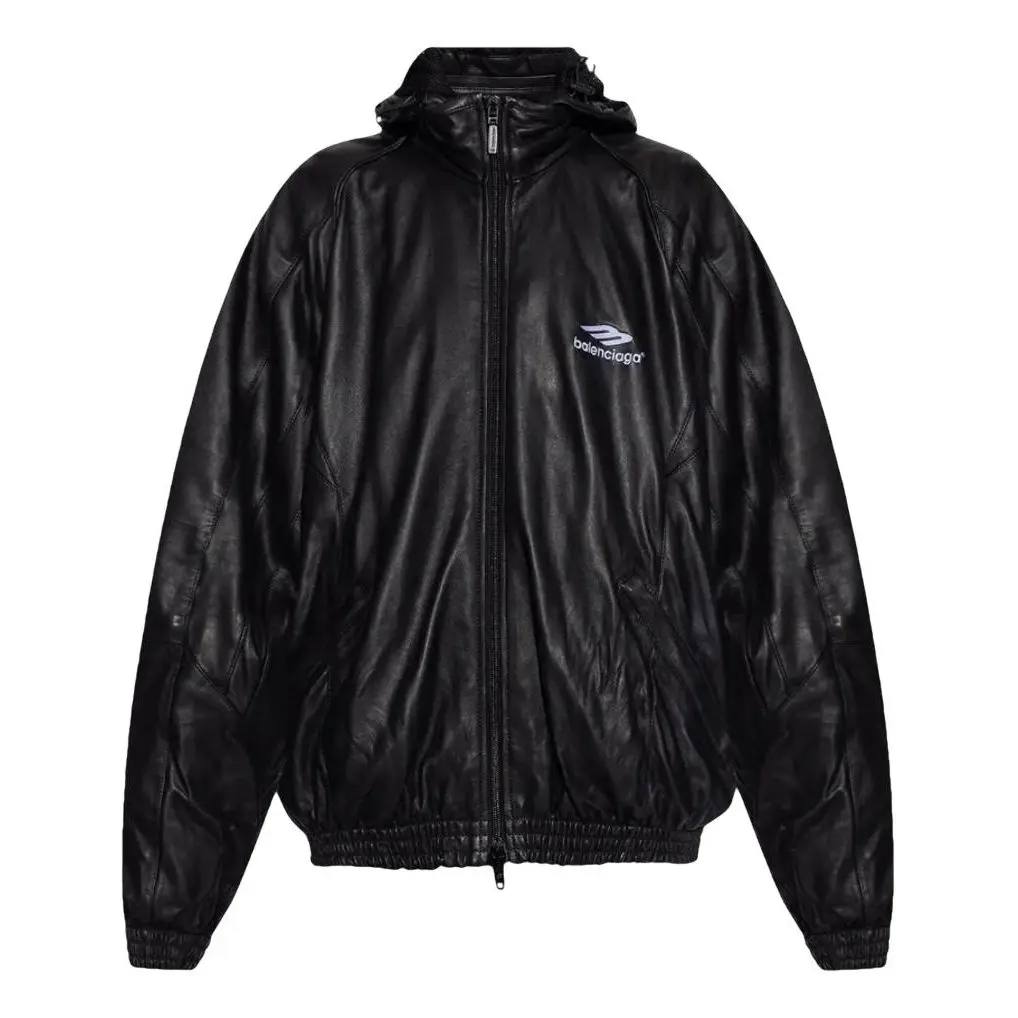 Balenciaga Leather Tracksuit Jacket "Taxi"